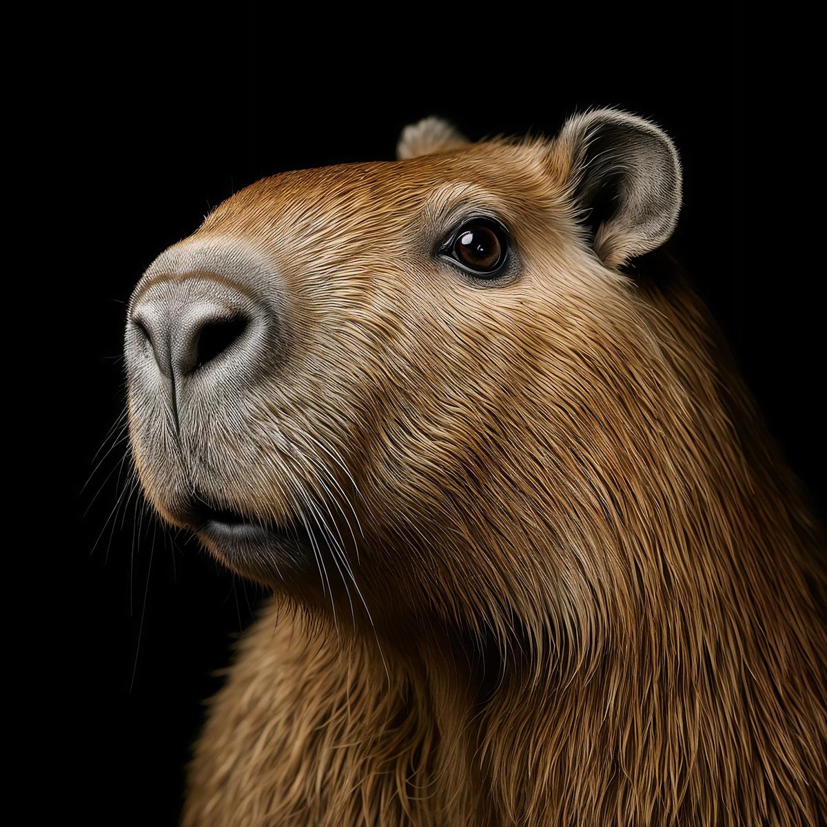 Portrait réaliste d'un Capybara généré par IA