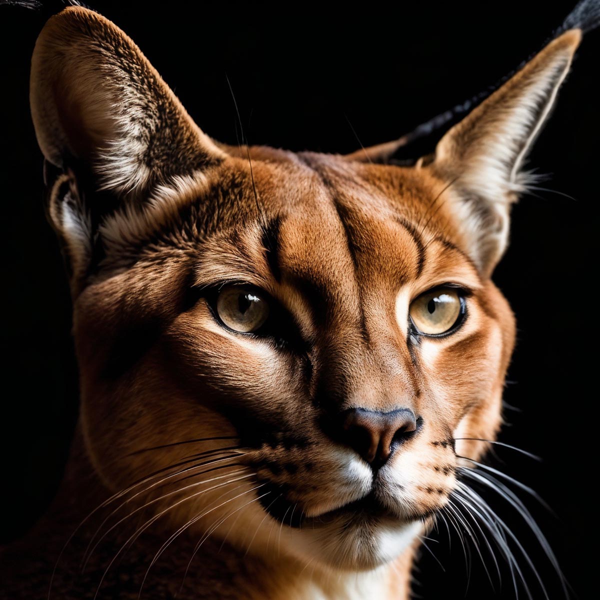 Portrait réaliste d'un Caracal généré par IA